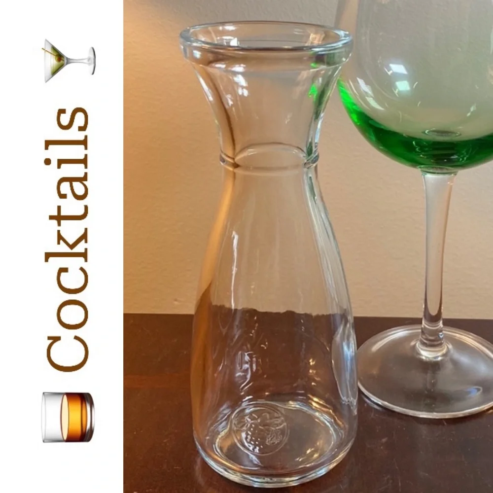 Vintage Glass 1/4 Liter Carafe Decanter Pitcher